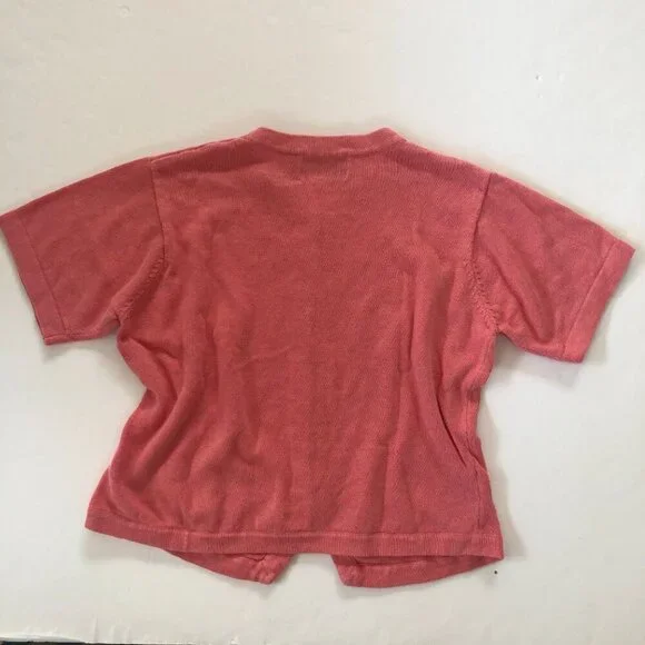 Bedford Fair Vintage Short Sleeve Cotton Sweater Large - Picture 4 of 7